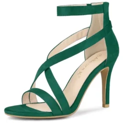 Allegra K Women's Zipper Ankle Strap Stiletto Sandals -Allegra K GUEST 95212168 8155 4f93 804d cd6461c9ae3d