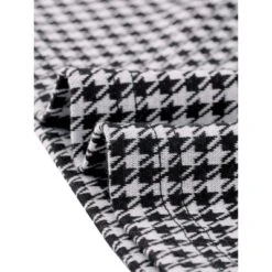 Allegra K Women's Vintage Houndstooth Square Neck Contrast Long Sleeve Midi Bodycon Dress -Allegra K GUEST 96459490 898b 4274 ba5a 7cf673317be6