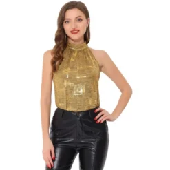 Allegra K Women's Casual Party Sparkle Sleeveless Halter Tops 14 Allegra K Women's Casual Party Sparkle Sleeveless Halter Tops -Allegra K GUEST 979f4a6d 3d2d 47ed af63 b0aa2730a7a4
