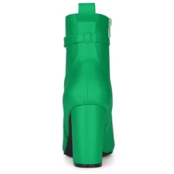 Allegra K Women's Pointed Toe Chunky High Heels Ankle Boots -Allegra K GUEST 9bae3ced 0b7a 454f 872c 6007b9205513