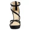Allegra K Women's Strappy Platform Stiletto Heels Sandals
