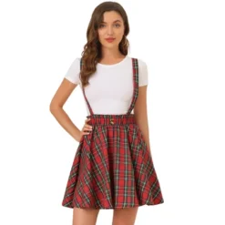 Allegra K Women's Plaid Pleated Mini Tartan Overall Skater Suspender Skirt -Allegra K GUEST 9be097ce 90fb 41a4 9cbc 2db4fc539a0a