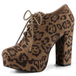 Allegra K Women's Platform Chunky Heel Lace Up Booties -Allegra K GUEST 9ddd9d9a 5646 4b70 a4aa fa30b382155b