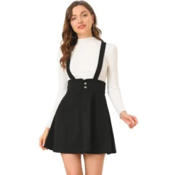 Allegra K Women's Casual Overall Dress Strap Button Front Suspender Skirt -Allegra K GUEST 9de29834 7065 40f5 9e49 1f4c33926372
