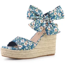 Allegra K Women's Platform Floral Printed Slingback Espadrille Wedge Sandals -Allegra K GUEST 9e2c7248 6b14 41e8 a287 bfd487908f9f