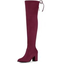 Allegra K Women's Round Toe Chunky Heel Over The Knee High Boots -Allegra K GUEST 9e70491b 9141 485c aa58 e902ca5bf417