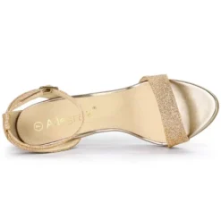 Allegra K Women's Glitter Ankle Strap Stiletto High Heel Sandals -Allegra K GUEST 9fa3692b 7bc5 4015 b0e5 1fcad4aad8ec