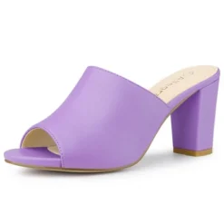 Allegra K Women's Slip On Block Heel Slide Sandals -Allegra K GUEST a061ee30 e217 4aa3 801b 377e02119717