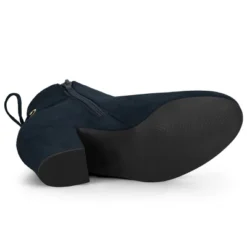 Allegra K Women's Round Toe Block Heel Back Zipper Ankle Boots -Allegra K GUEST a16009e6 792c 43df 9a4e 95c73495368e