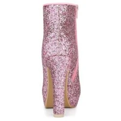 Allegra K Women's Glitter Platform Chunky Heeled Open Toe Ankle Boots -Allegra K GUEST a230d0ed 7968 4ce1 ba53 09cbb27bd42b