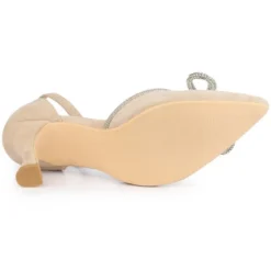 Allegra K Women's Rhinestones Bow Ankle Strap Stiletto Heel Pumps -Allegra K GUEST a3140b25 1735 4b30 b158 0e7e19b18fe2