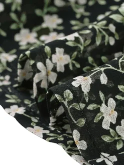 Allegra K Women's Floral Chiffon Flutter Sleeve Belted Square Neck Ruffled Hem Dress -Allegra K GUEST a3ef98ec afee 42fd acc5 170f1de90e47