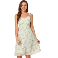 Allegra K Women's Summer Spaghetti Strap Smocked Floral Aline Sundress -Allegra K GUEST a47d7cd7 114b 47e9 8f2e bc7cd10d6319