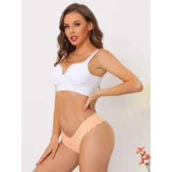 Allegra K Women's No-Show Unlined V-Shape Waist Stretch Hipster Underwear -Allegra K GUEST a58161b3 f3c7 404b 80b0 d50303e39b2e