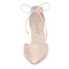 Allegra K Women's Ankle Tie Point Toe Dress Pumps