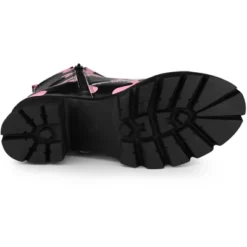 Allegra K Women's Printed Platform Round Toe Lace Up Block Heel Combat Boots -Allegra K GUEST a5b78a2d 3ac7 4faa 8e6e a455dec24962