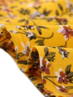 Allegra K Women's Floral Print Ruffle Hem High Elastic Waist Casual A-Line Midi Skirt -Allegra K GUEST a6b64b91 b9c0 4a8d 8f7b b84ced02db74