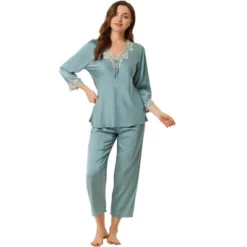 Allegra K Women’s Pajama Sets Sleepwear Soft Night Suit Lounge Sets -Allegra K GUEST a6b725e1 4bc7 451e bf43 820f5eea5975