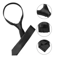 Allegra K Men's Skinny Ties Satin Solid Self-tied Necktie For Wedding Business -Allegra K GUEST a8ba5f9e 794e 4d5c 8c7a 462ec26264e0