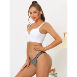 Allegra K Women's Low-Rise Contract Color Sporty Sweat-Absorbing Thongs -Allegra K GUEST a9b27654 87e8 4d84 ae2e aa9d1845b975