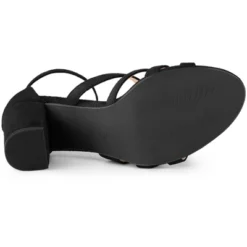 Allegra K Women's Crystal Rhinestone Buckle Chunky Heel Sandal 10 Allegra K Women's Crystal Rhinestone Buckle Chunky Heel Sandal -Allegra K GUEST aab5444a 1067 446a b4aa 881ebdd045d4