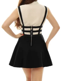 Allegra K Women's Pleated Kawaii A-Line Elastic Waist Mini Braces Suspender Skirt -Allegra K GUEST adbdd80f c963 4395 9c8b 1d087781f342