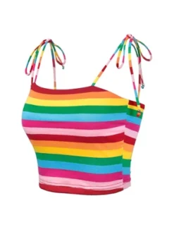 Allegra K Women's Tie Spaghetti Straps Sleeveless Summer Crop Cami Top -Allegra K GUEST ae745afa 3e93 4577 8e57 7482150324aa