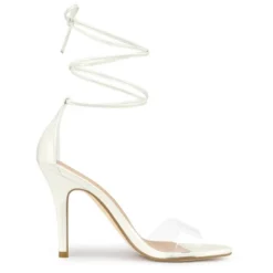 Allegra K Women's Clear Strap Stiletto Heel Lace Up Heels Sandals -Allegra K GUEST ae7b9611 56bc 4247 9ec3 c0ad6cd6fe2d