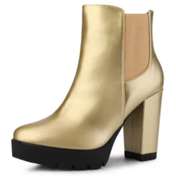 Allegra K Women's Round Toe Zipper Block Heel Platform Ankle Boots -Allegra K GUEST aee072a8 218e 4eb7 b339 1da4a4344bbb