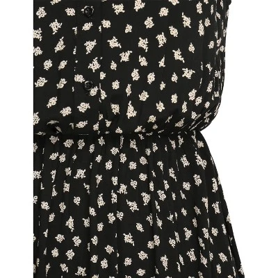 Allegra K Women's Floral Sleeveless Half Placket Above Knee Belted Summer Dress 5 Allegra K Women's Floral Sleeveless Half Placket Above Knee Belted Summer Dress - Image 5