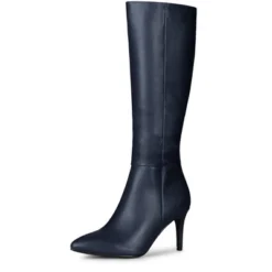 Allegra K Women's Pointed Toe Side Zipper Stiletto Heel Knee High Boots -Allegra K GUEST b1650188 c85c 4c23 8160 e95eee5f330e