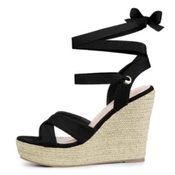 Allegra K Women's Espadrille Platform Lace Up Wedges Sandals -Allegra K GUEST b2d79877 af64 4546 9c24 f157c42f48d8