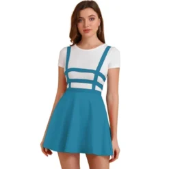 Allegra K Women's Pleated Kawaii A-Line Elastic Waist Mini Braces Suspender Skirt -Allegra K GUEST b34475a7 632e 4aa6 ba8f c61d25d3f0f0