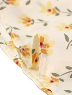 Allegra K Women's Summer Tie Neck Short Sleeve Smocked Waist Floral Print Blouses -Allegra K GUEST b363dda4 1184 4373 8afa 54c28032d061