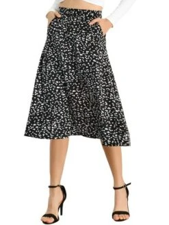 Allegra K Women's Chiffon Summer Vintage Floral Print A-Line Midi Skirts -Allegra K GUEST b3a1fe6c 9623 42ff 8eea d3e18862942a