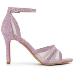 Allegra K Women's Glitter Ankle Strap Stiletto Heels -Allegra K GUEST b41c99c4 20e3 4d81 99d2 f6bdebb5d096