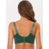 Allegra K Women's Wirefree Lace Padded Adjustable Straps Full Coverage Minimizer Bra