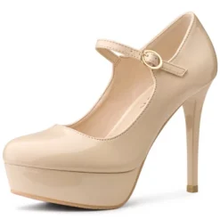 Allegra K Women's Platform Round Toe Ankle Strap Stiletto High Heel Pumps -Allegra K GUEST b5bc7f1e 78b9 4df2 a207 ffd4763b1a73