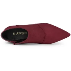 Allegra K Women's Pointed Toe Kitten Heel Cut-out Ankle Boots -Allegra K GUEST b5e0e932 3979 4122 a70a 9e6cde8a768e