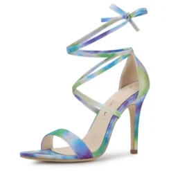 Allegra K Women's Tie Dye Lace Up Stiletto Heel Sandals -Allegra K GUEST b7bb1c44 fbbc 4e14 982e 87ffad6491d8