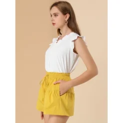 Allegra K Women's Casual Side Pockets Wide Leg Elastic Waisted Cotton Shorts 6 Allegra K Women's Casual Side Pockets Wide Leg Elastic Waisted Cotton Shorts -Allegra K GUEST bb2d0e3e 5e86 456e bcf1 2f615d652394