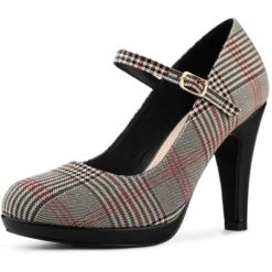 Allegra K Women's Houndstooth Platform Stiletto Heels Pumps -Allegra K GUEST bb2fb4e1 9598 4195 9c26 bded46b577ba
