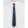 Allegra K Men‘s Adjustable Zipper Ties Solid Color Necktie Wide Tie