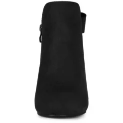 Allegra K Women's Round Toe Bow Decor Chunky Heel Ankle Boots -Allegra K GUEST bb81a554 38ab 4973 b2a1 64ee8a66cbca