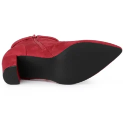 Allegra K Women's Pointed Toe Block Heel Zipper Ankle Boots -Allegra K GUEST bbd02f9a b69d 46bd 966a 0b2adbb7eb5e