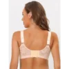 Allegra K Women's Lace Minimizer Bralette U Back Full Coverage Wireless Everyday Bras