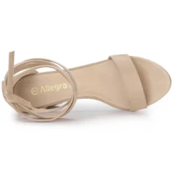 Allegra K Women's Lace Up And Ankle Strap Chunky Heel Sandals -Allegra K GUEST bcf52e30 f22c 4e4d ad8d 53ae2223746a
