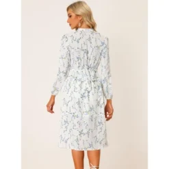 Allegra K Women's Floral Print Long Sleeve Flowy Midi Boho Dress -Allegra K GUEST bd71da76 1724 4895 8900 d40ffbdbd34c