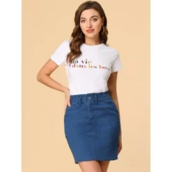 Allegra K Women's Summer High Waist Paper Bag Elastic Knot Belted Denim Skirt 9 Allegra K Women's Summer High Waist Paper Bag Elastic Knot Belted Denim Skirt -Allegra K GUEST bdd60a54 9599 4b41 8aef ee71bd5b9dc1