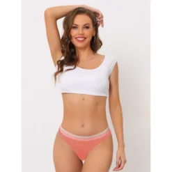 Allegra K Women's Unlined No Show Breathable Smooth Color-Block Thongs -Allegra K GUEST c02b5096 a3a1 44a9 b6c6 06d0fc9ec6c2